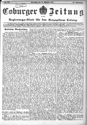 Coburger Zeitung Dienstag 12. Oktober 1897