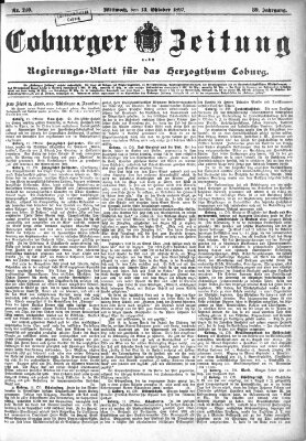 Coburger Zeitung Mittwoch 13. Oktober 1897