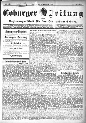 Coburger Zeitung Freitag 15. Oktober 1897