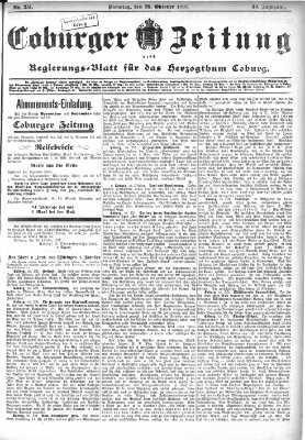 Coburger Zeitung Dienstag 26. Oktober 1897