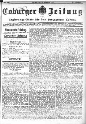 Coburger Zeitung Freitag 29. Oktober 1897