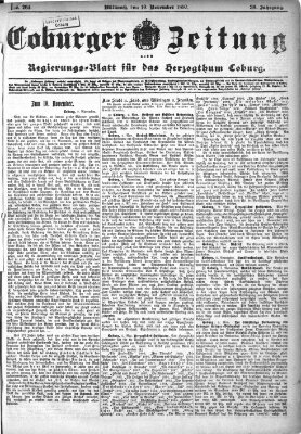 Coburger Zeitung Mittwoch 10. November 1897