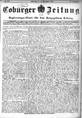 Coburger Zeitung Sonntag 14. November 1897