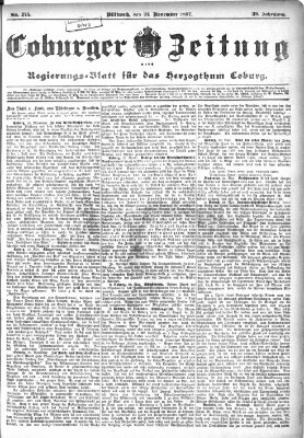 Coburger Zeitung Mittwoch 24. November 1897