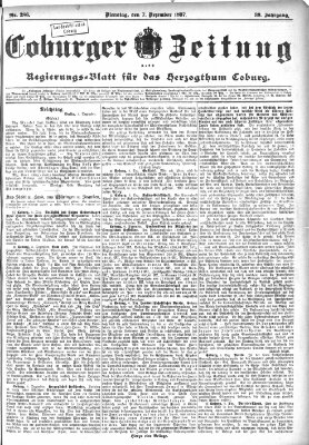 Coburger Zeitung Dienstag 7. Dezember 1897