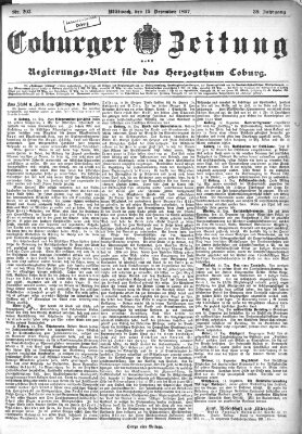 Coburger Zeitung Mittwoch 15. Dezember 1897