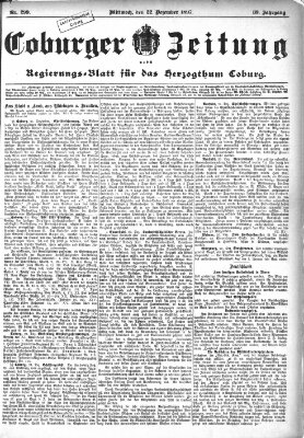 Coburger Zeitung Mittwoch 22. Dezember 1897