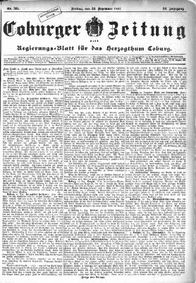 Coburger Zeitung Freitag 24. Dezember 1897