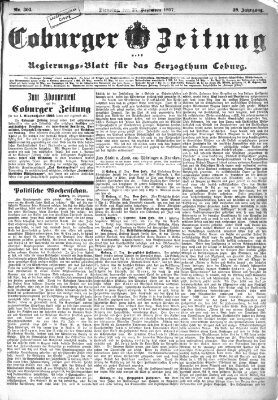 Coburger Zeitung Montag 27. Dezember 1897