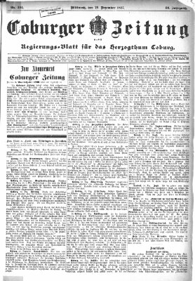Coburger Zeitung Mittwoch 29. Dezember 1897