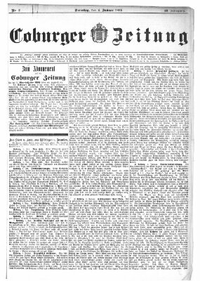 Coburger Zeitung Dienstag 4. Januar 1898