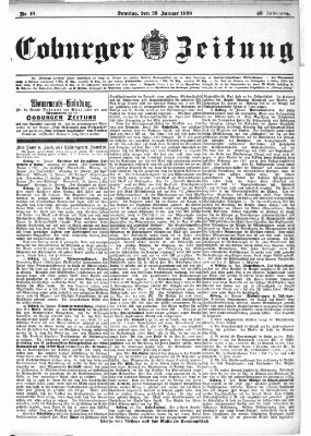 Coburger Zeitung Sonntag 23. Januar 1898