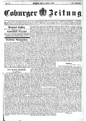 Coburger Zeitung Dienstag 25. Januar 1898