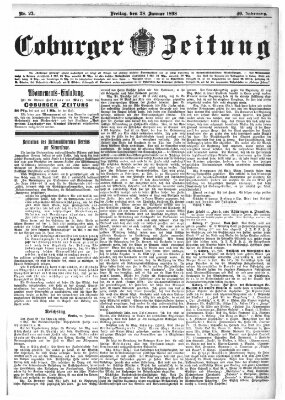 Coburger Zeitung Freitag 28. Januar 1898