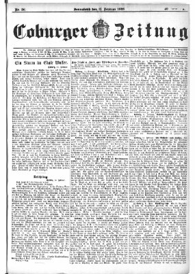 Coburger Zeitung Samstag 12. Februar 1898