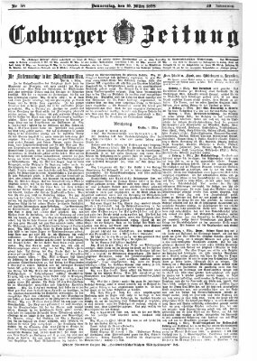 Coburger Zeitung Donnerstag 10. März 1898