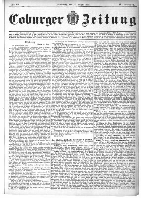 Coburger Zeitung Mittwoch 23. März 1898