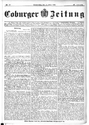 Coburger Zeitung Donnerstag 24. März 1898