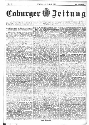 Coburger Zeitung Freitag 8. April 1898