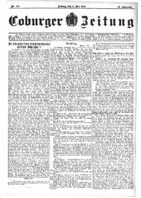 Coburger Zeitung Freitag 6. Mai 1898