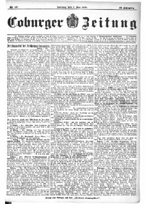 Coburger Zeitung Sonntag 8. Mai 1898