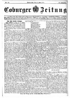 Coburger Zeitung Donnerstag 19. Mai 1898