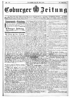 Coburger Zeitung Samstag 28. Mai 1898