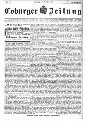 Coburger Zeitung Sonntag 29. Mai 1898