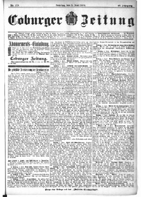 Coburger Zeitung Sonntag 5. Juni 1898