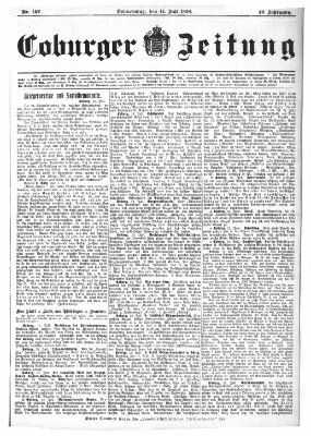 Coburger Zeitung Donnerstag 14. Juli 1898