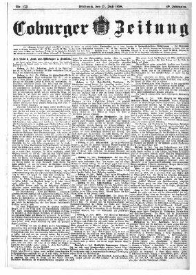 Coburger Zeitung Mittwoch 27. Juli 1898