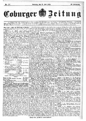 Coburger Zeitung Sonntag 31. Juli 1898