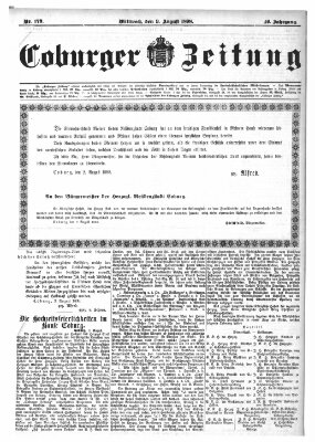 Coburger Zeitung Mittwoch 3. August 1898