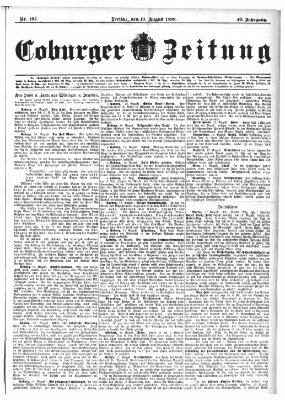 Coburger Zeitung Freitag 19. August 1898