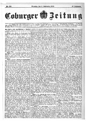 Coburger Zeitung Dienstag 6. September 1898