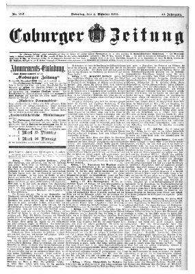 Coburger Zeitung Dienstag 4. Oktober 1898