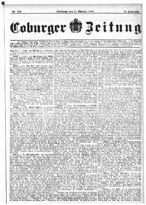 Coburger Zeitung Mittwoch 19. Oktober 1898