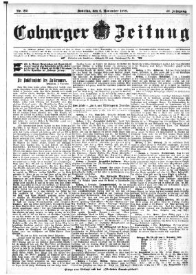 Coburger Zeitung Sonntag 6. November 1898