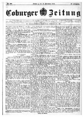 Coburger Zeitung Dienstag 15. November 1898