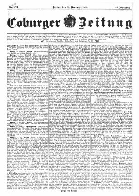 Coburger Zeitung Freitag 18. November 1898