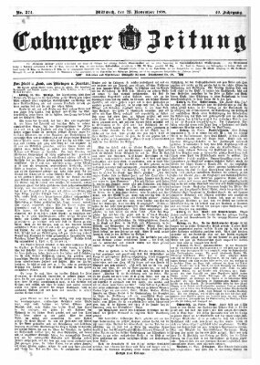 Coburger Zeitung Mittwoch 23. November 1898