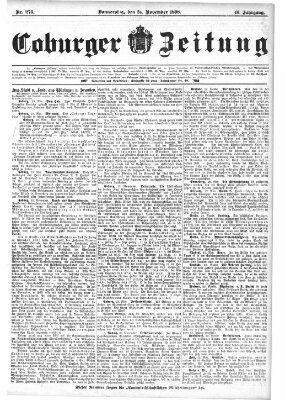 Coburger Zeitung Donnerstag 24. November 1898