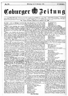 Coburger Zeitung Dienstag 6. Dezember 1898