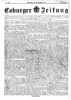 Coburger Zeitung Dienstag 20. Dezember 1898