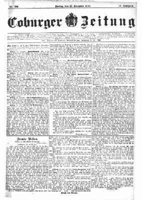 Coburger Zeitung Freitag 23. Dezember 1898