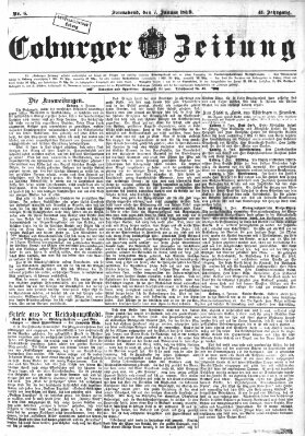 Coburger Zeitung Samstag 7. Januar 1899