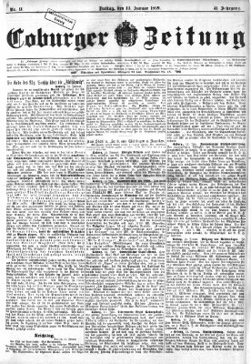 Coburger Zeitung Freitag 13. Januar 1899