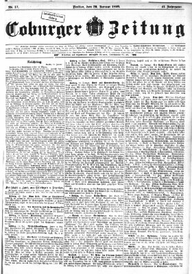 Coburger Zeitung Freitag 20. Januar 1899