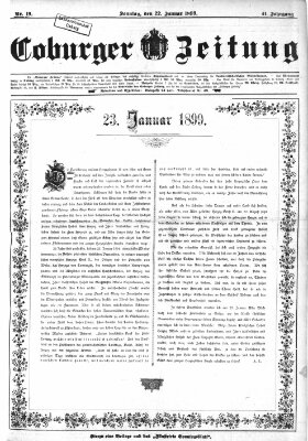 Coburger Zeitung Sonntag 22. Januar 1899