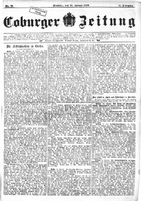 Coburger Zeitung Dienstag 24. Januar 1899